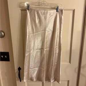 Babaton Shimmering Cream Midi Skirt